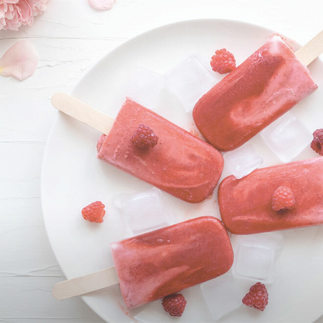 Himbeer Eis-Lollies